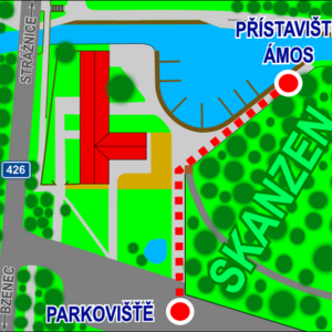 Plánek přístaviště Amos